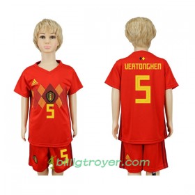 Billige Fotballdrakter Belgia Vertonghen 5 Barn VM 2018 Hjemmedraktsett